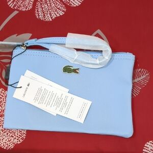 Lacoste Sky Blue Wristlet Clutch